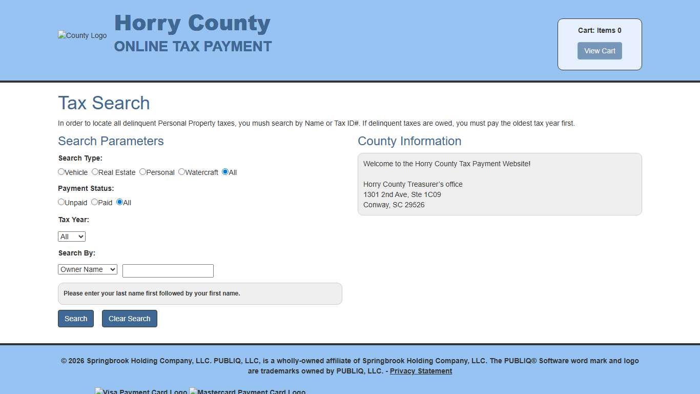 Online Tax Payment Center