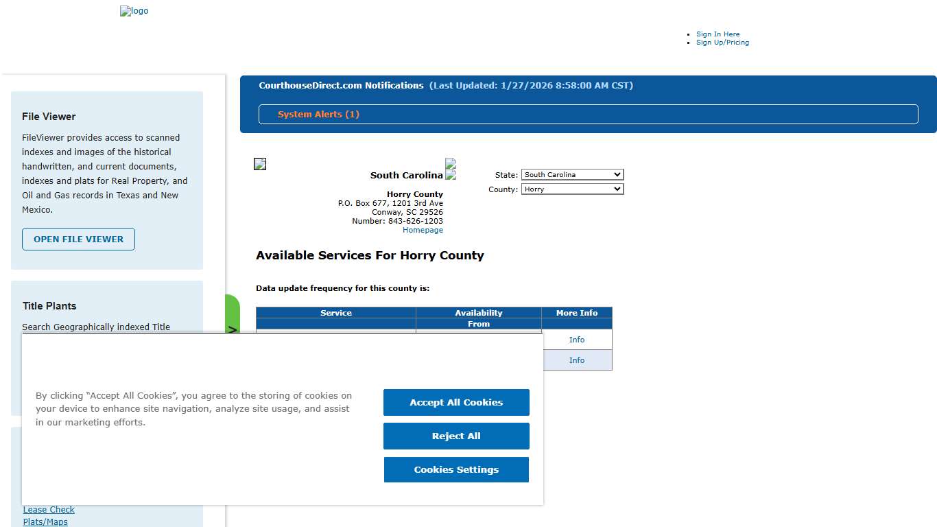 Search Horry County Public Property Records Online CourthouseDirect.com